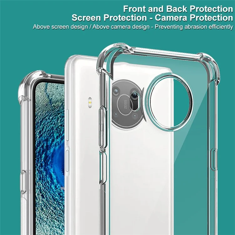 Étui TPU flexible et transparent IMAK Well-Protected avec protecteur d'écran haute définition pour Nokia X10/X20