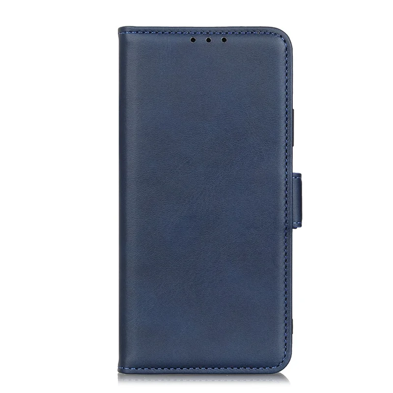 Magnetic Double Clasp Leather Wallet Case for Nokia X20/X10 - Blue