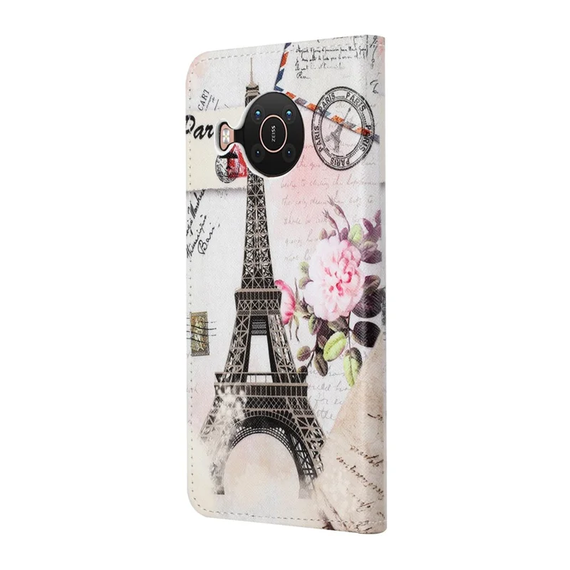 New Pattern Printing Wallet Design Cross Texture Leather Phone Stand Case for Nokia X10/X20 - Tower