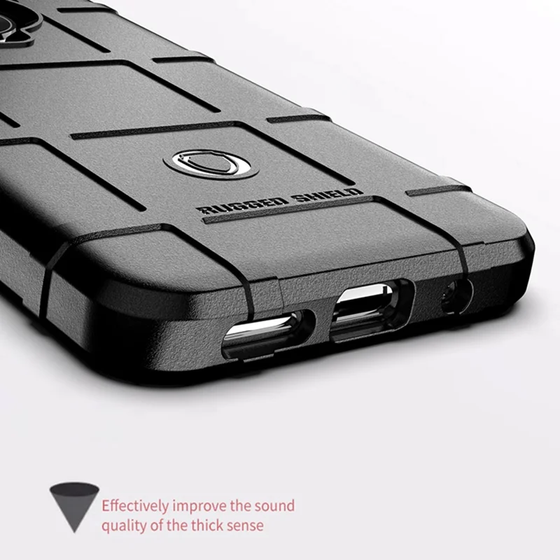 For Nokia G10 / G20 Shock-proof Rugged Square Grid TPU Back Case Protector - Blue