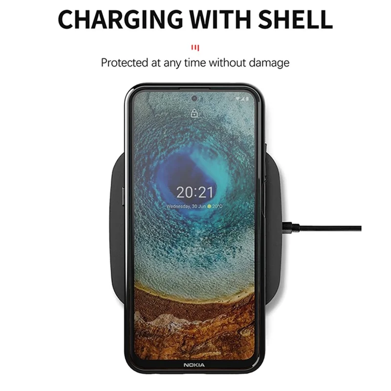 Thunder Series Twill Skin Thickened TPU Mobile Phone Cover Case Shell for Nokia X10/X20 - Blue