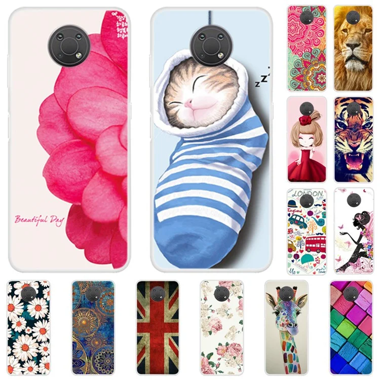 Anti-Scratch Pattern Printing Soft TPU Phone Cover Case for Nokia G10 - Lion