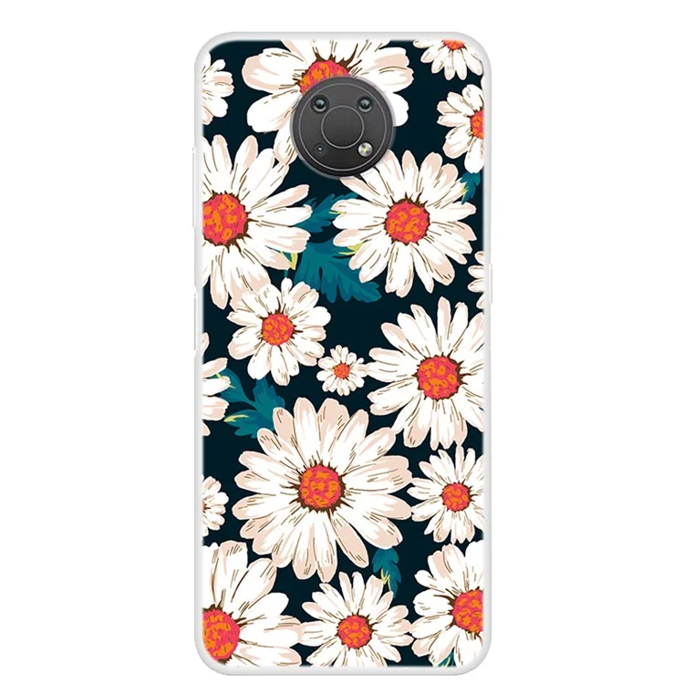 Anti-Scratch Pattern Printing Soft TPU Phone Cover Case for Nokia G10 - Daisy