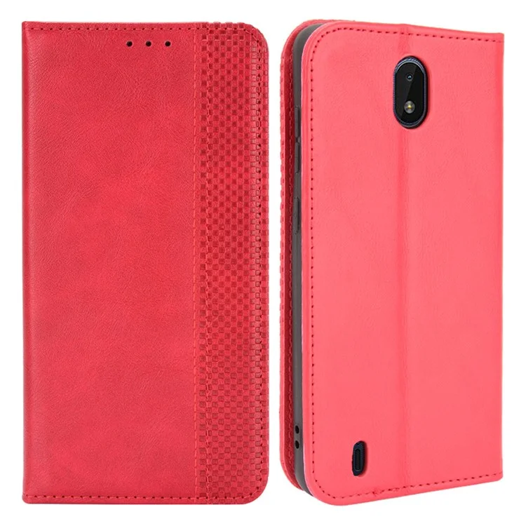 Cubija De Publicacia De Publicación De Puertos De Estecio Vinta De Cuero De Pua Para Nokia C01 Plus - Petirrojo