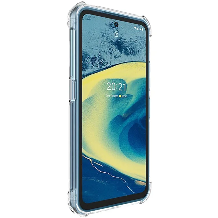 Étui de protection en TPU souple IMAK Airbag Shockproof pour Nokia XR20 - Transparent