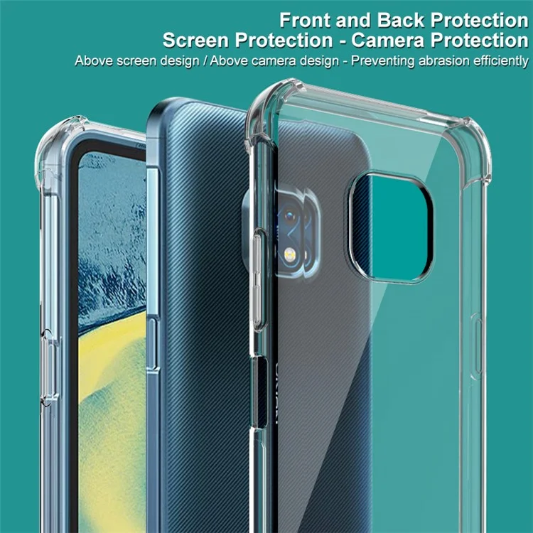 Étui de protection en TPU souple IMAK Airbag Shockproof pour Nokia XR20 - Transparent