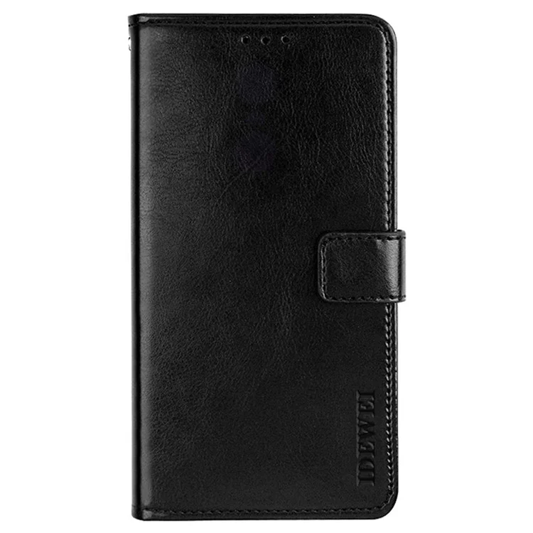 IDEWEI Folio Flip Crazy Horse Texture Leather Stand Case Phone Cover for Nokia XR20 - Negro