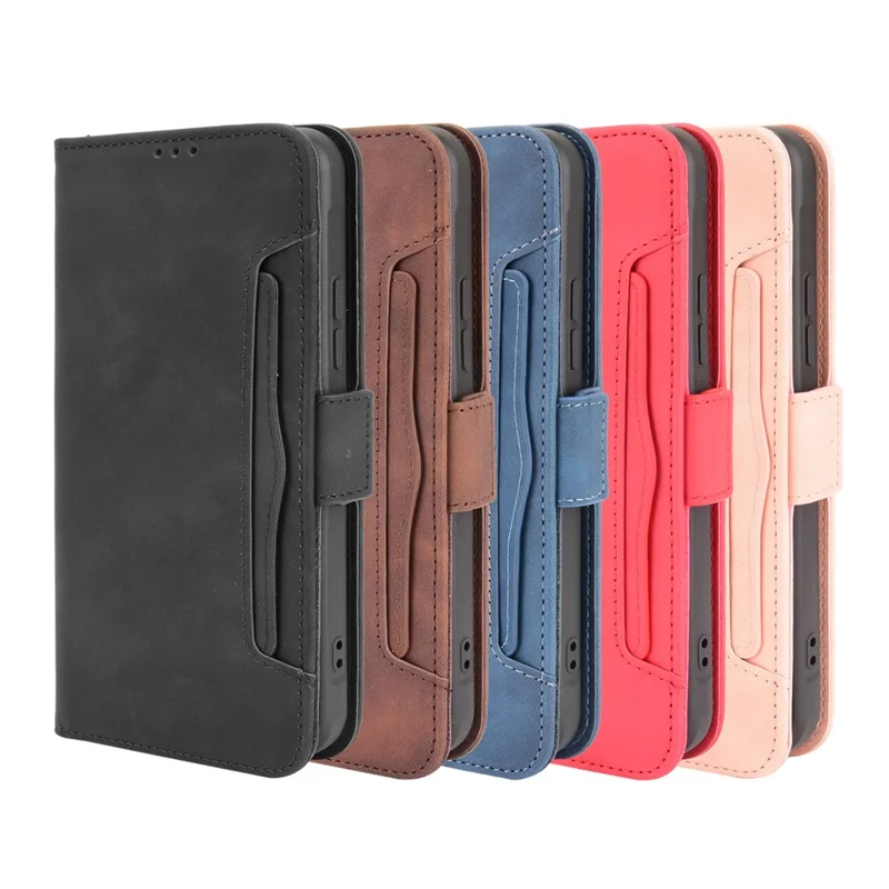 Full Protection Multi Card Holder Design Leather Phone Stand Case Cover Protector for Nokia XR20 - Black