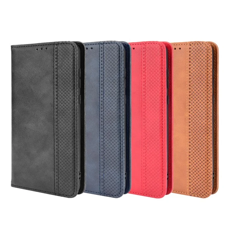 Pour Nokia C30 Retro Textured Surface Phone Leather Case Shockproof Leather Phone Wallet Stand Cover - Marron
