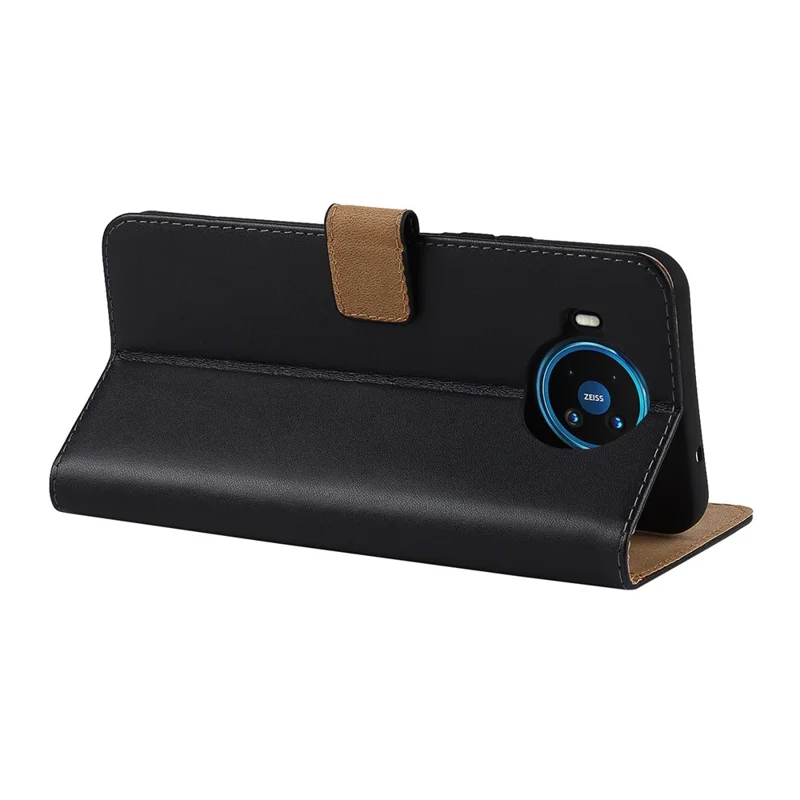 Genuine Leather Phone Protector Dual-Sided Magnetic Clasp Anti-Drop Wallet Card Slot Stand Phone Case for Nokia 8.3 5G