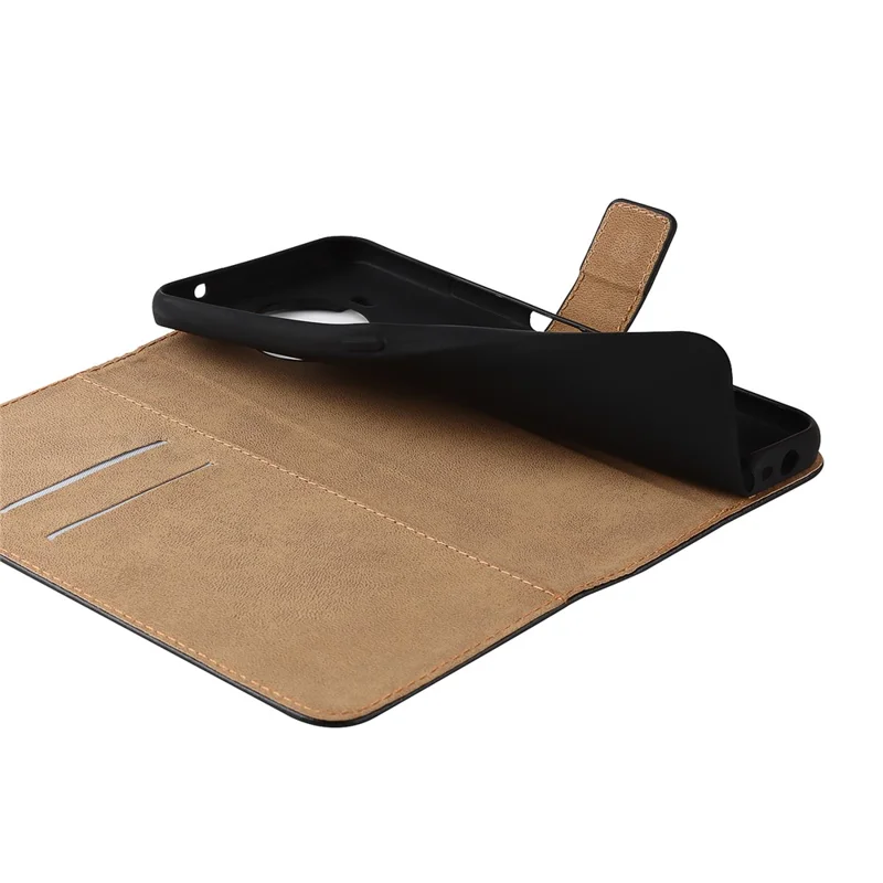 Genuine Leather Phone Protector Dual-Sided Magnetic Clasp Anti-Drop Wallet Card Slot Stand Phone Case for Nokia 8.3 5G