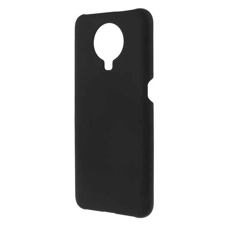 Glossy Surface Rubberized Finish Well-protected PC Hard Phone Shell Cover for Nokia G10/G20 - Black
