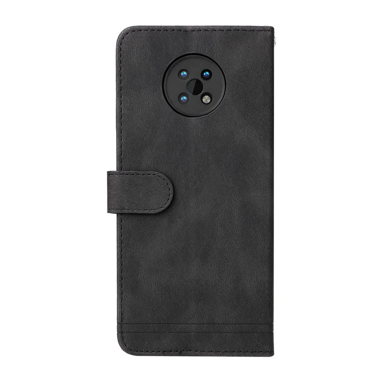 For Nokia G50 Leather Wallet Cases Skin Touch Phone Cover Stand with Strap - Black