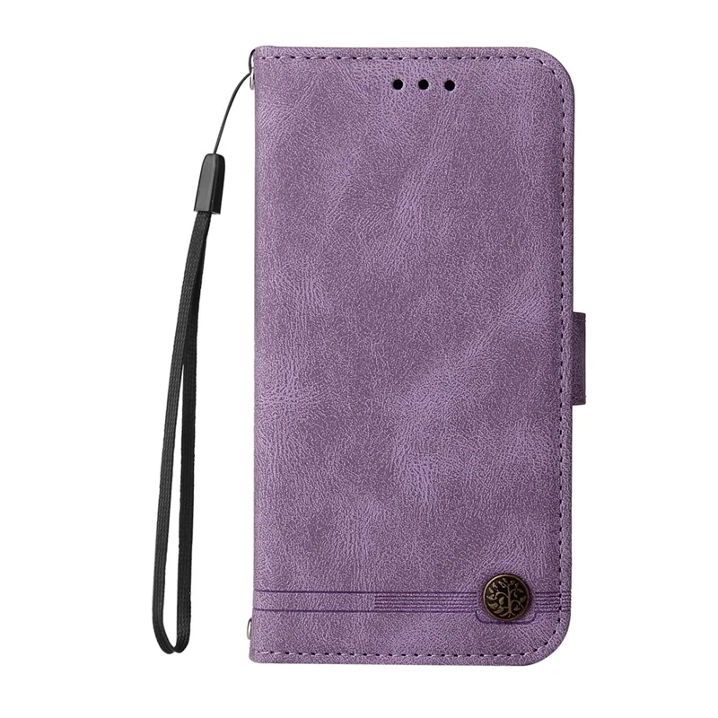 For Nokia G50 Leather Wallet Cases Skin Touch Phone Cover Stand with Strap - Purple