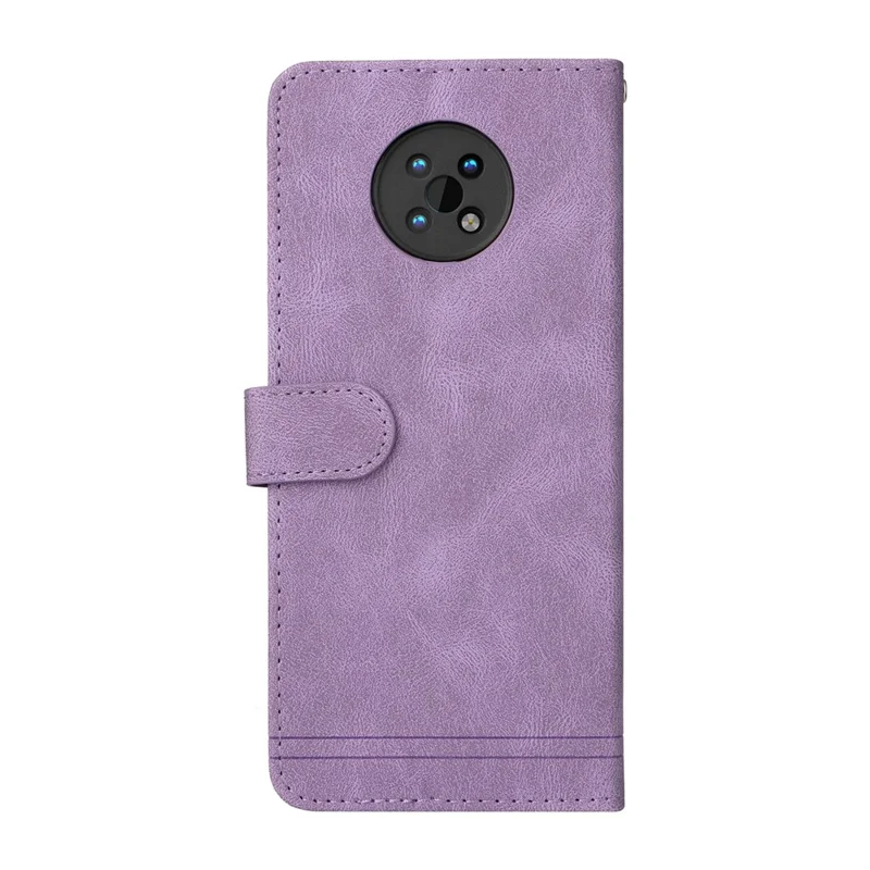 For Nokia G50 Leather Wallet Cases Skin Touch Phone Cover Stand with Strap - Purple