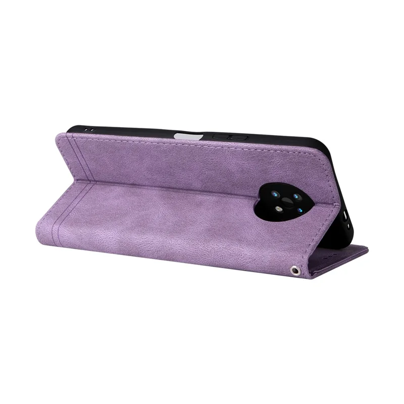 For Nokia G50 Leather Wallet Cases Skin Touch Phone Cover Stand with Strap - Purple