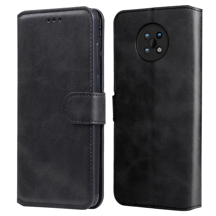 Stand Classiot Folio Flip Anti-scratch Couverture PU Pautlement Puille du Paut Mobile Dépositique Shell de Téléphone Pour Nokia G50 5G - le Noir