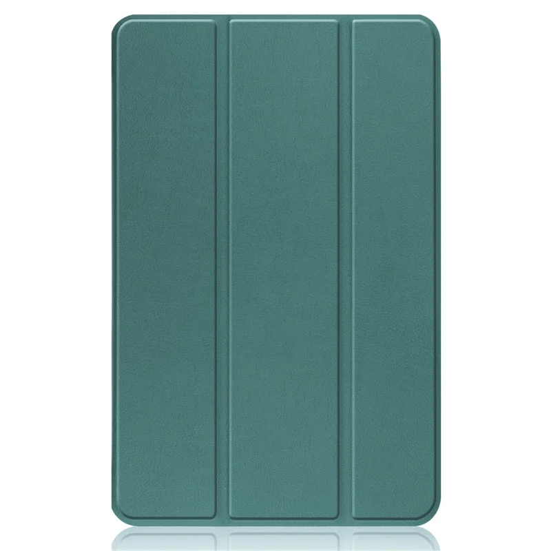Protective Case for Nokia T20 Trifold Stand PU Leather + PC Tablet Cover Shell with Auto Wake / Sleep - Blackish Green