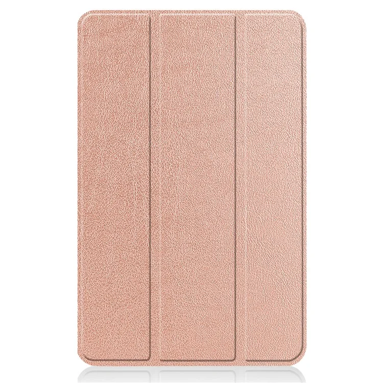 Case Protector Para Nokia T20 T20 Trifold PU Leather + PC Tableta Capilla Con Estela Automática / Dormir - Oro Rosa