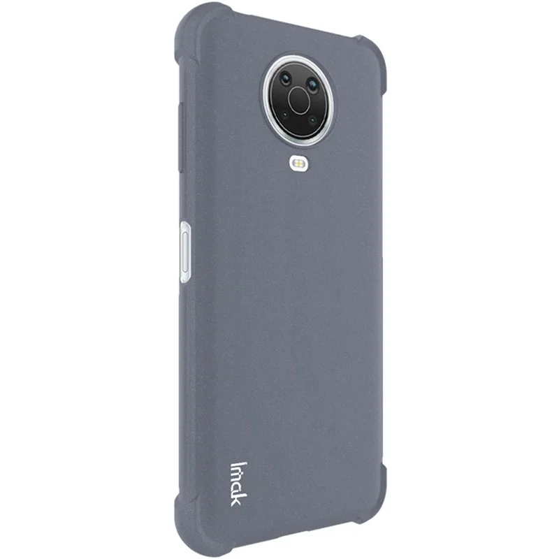 IMAK Matte Soft TPU Four-Corner Airbags Full Body Protective Cover with Screen Protector for Nokia G20 / G10 - Matte Grey