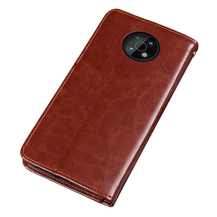 IDEWEI For Nokia G50 Phone Protective Case Anti-scratch PU Leather and TPU Good Protection Stand Wallet Phone Cover - Yellow