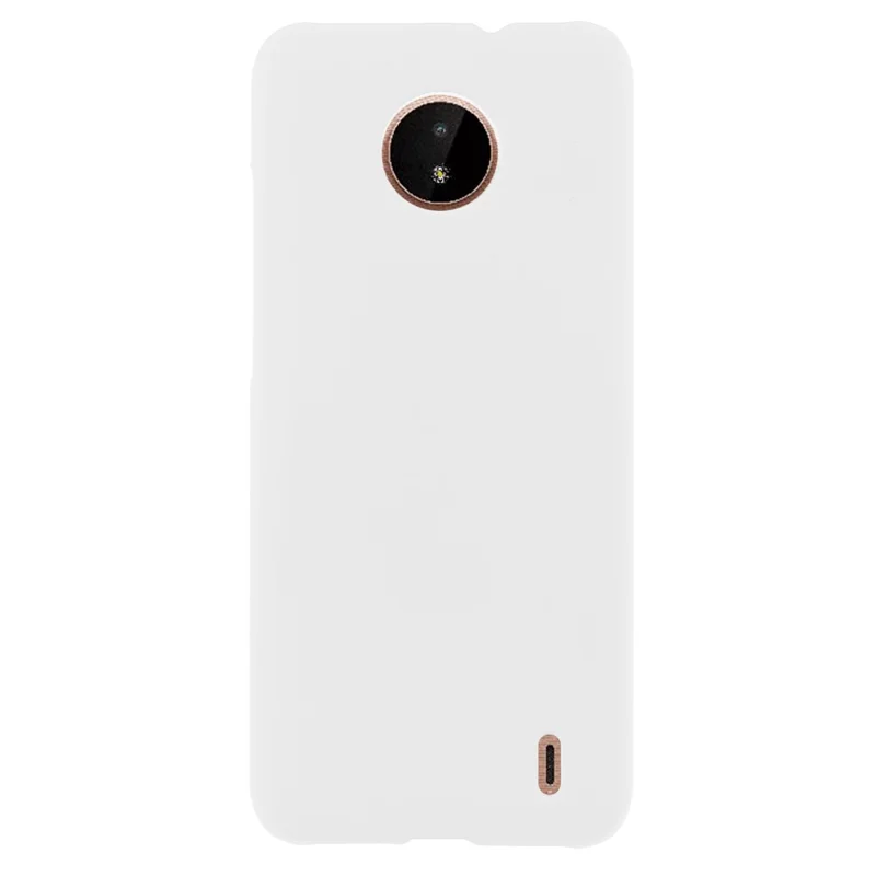 Light Slim Rubberized Anti-Scratch Phone Drop-proof Hard PC Phone Case for Nokia C10/C20 - White