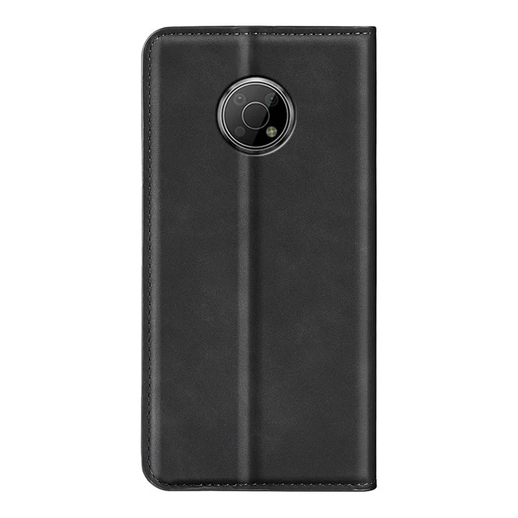 Capa de Carteira de Couro PU Resistente a Poeira com Toque de Pele, Suporte Stand Automático, Fechamento Magnético Capa Protetora de Telefone para Nokia G300 - Preto