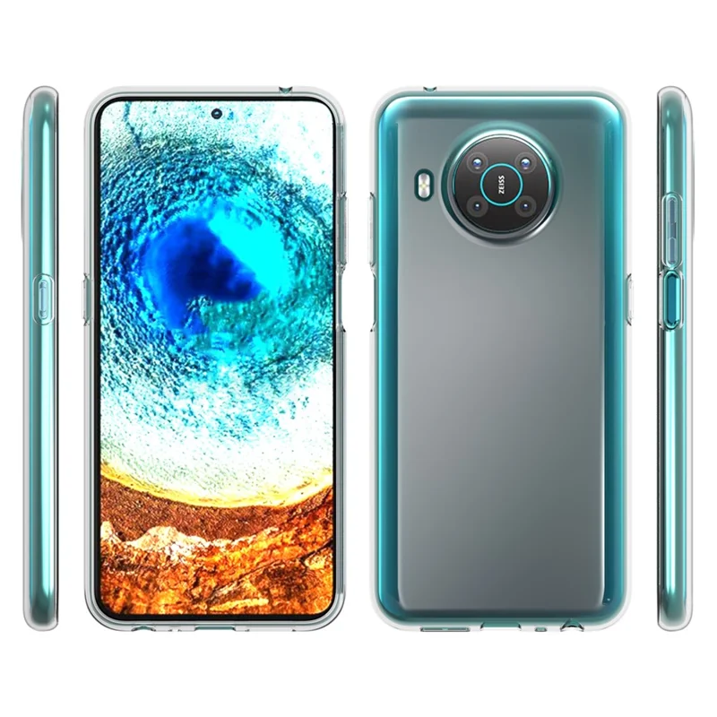 10Pcs / Pack Scratch-resistant TPU Phone Case Inner Watermark-Free Phone Covering for Nokia X20 / X10