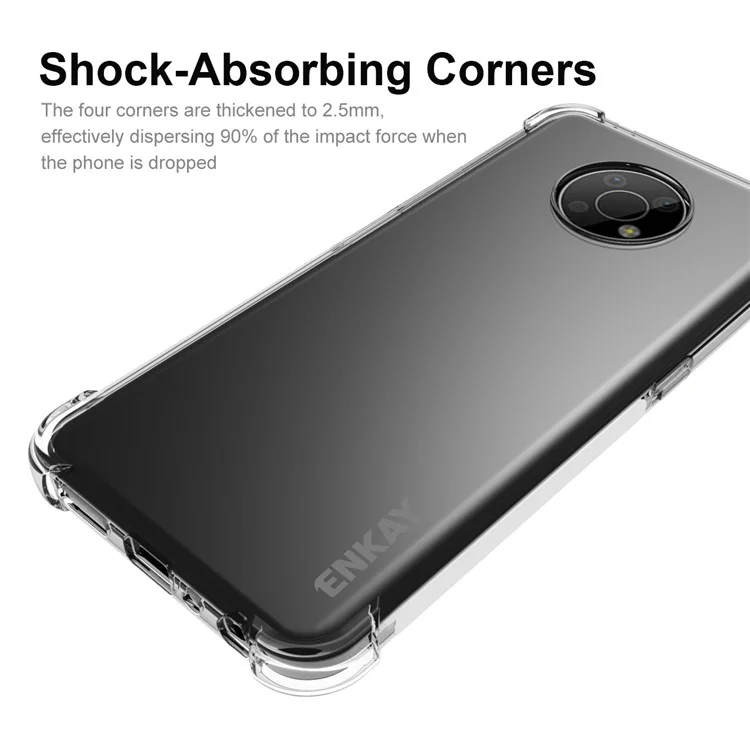 Enkay Hat Prince Anti-slip Sing Strip Cover Protective Bajor de Cuatro Esquina TPU Case Para Nokia G300 5G