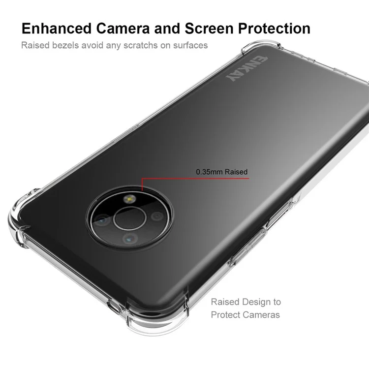 Enkay Hat Prince Anti-slip Sing Strip Cover Protective Bajor de Cuatro Esquina TPU Case Para Nokia G300 5G