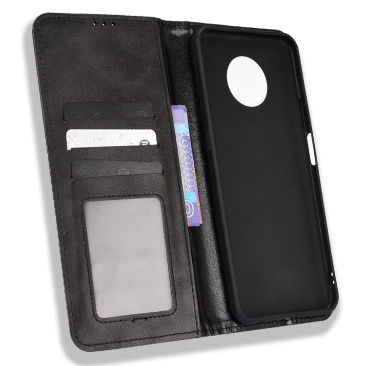 Mosaic Border Muster Spleißwallet Ständer Auto Schließung Magnetischer Leder -telefonabdeckung Hülle Für Nokia G300 - Schwarz
