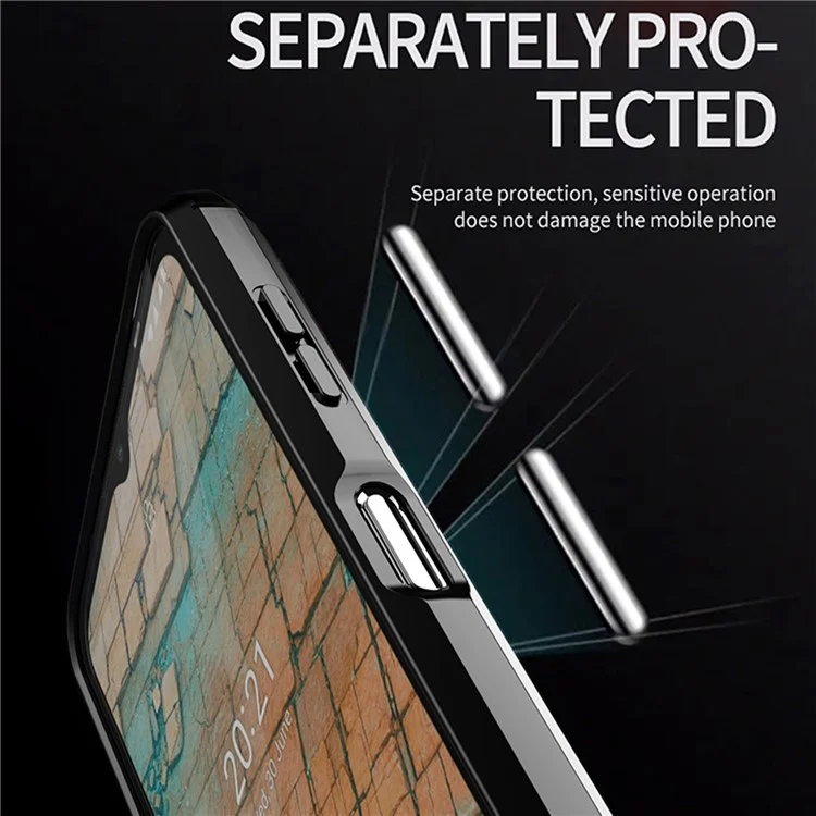 1.8 mm Ligera de Superficie Cepillada TPU Back Case de Fibra de Carbono Cubierta Protectora de Teléfono Para Nokia G10/G20 - Negro