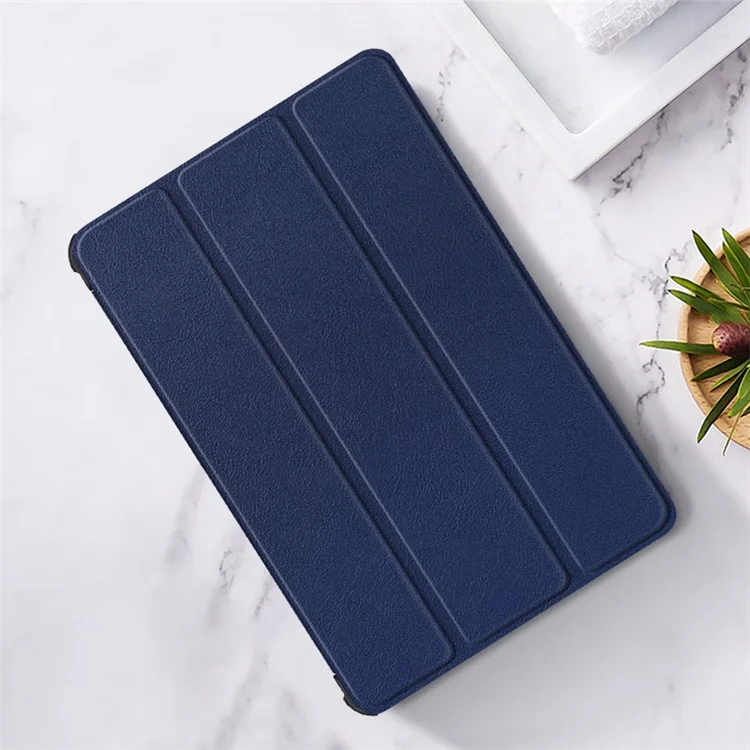 Jiuyu pu Leather + pc Tri-fold Stand Protective Tablet Cover Cover Pour Nokia T20 - Bleu