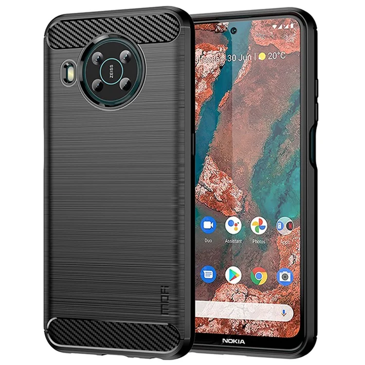 MOFI JK TPU Series-1 for Nokia X100 Phone Case Carbon Fiber Texture Soft TPU Brushed Surface Cover - Black