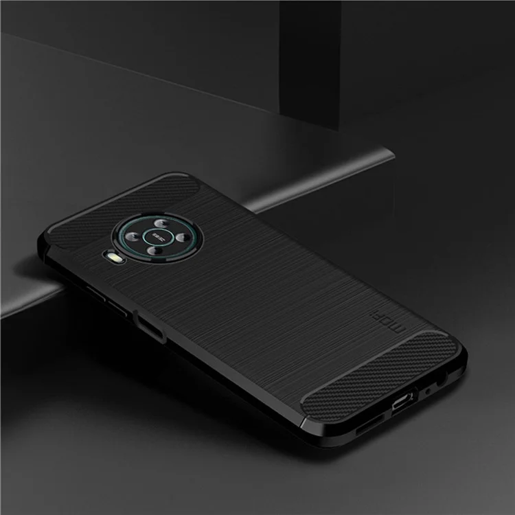 MOFI JK TPU Series-1 for Nokia X100 Phone Case Carbon Fiber Texture Soft TPU Brushed Surface Cover - Black