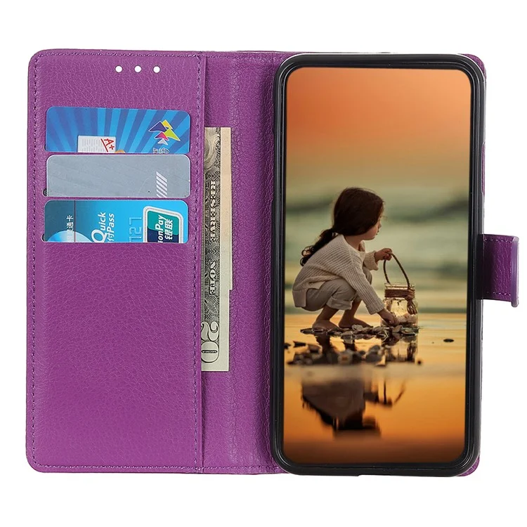 For Nokia G11/G21 Litchi Texture PU Leather Case Wallet Stand Drop-resistant Phone Cover - Purple