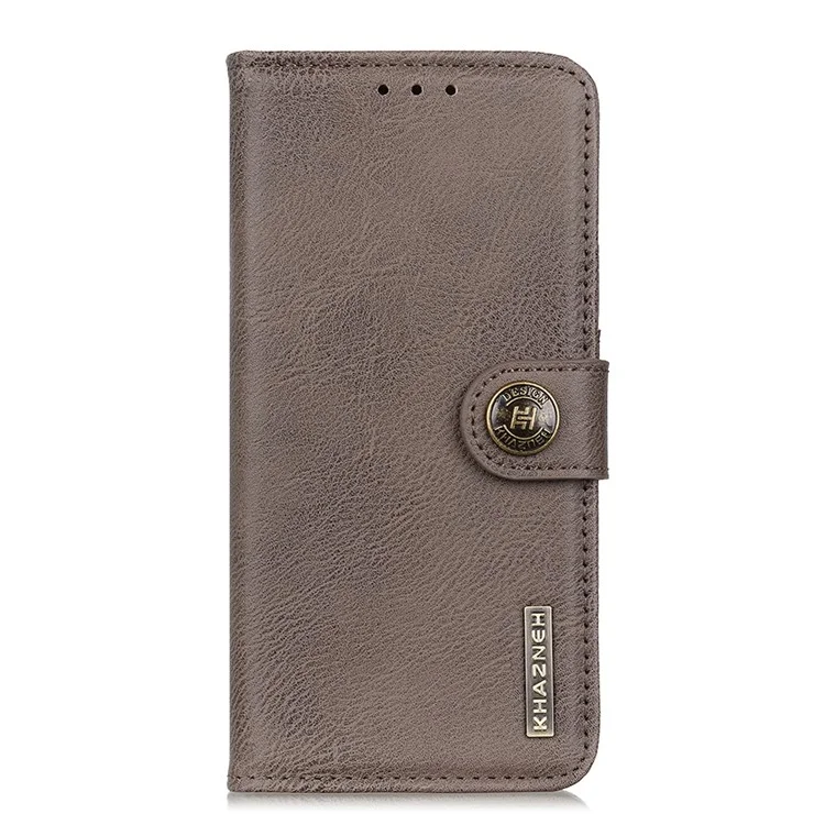 KHAZNEH Per Nokia G11/G21 4G Stand Wallet Case Textured PU Pelle Fibbia Magnetica Custodia per Telefono - Kaki