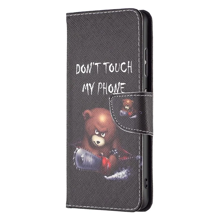 For Nokia G21 / G11 Phone Case Pattern Printing PU Leather Wallet Stand Cover - Bear