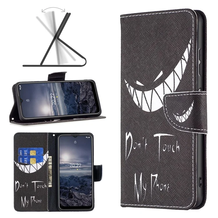 For Nokia G21 / G11 Phone Case Pattern Printing PU Leather Wallet Stand Cover - Grin