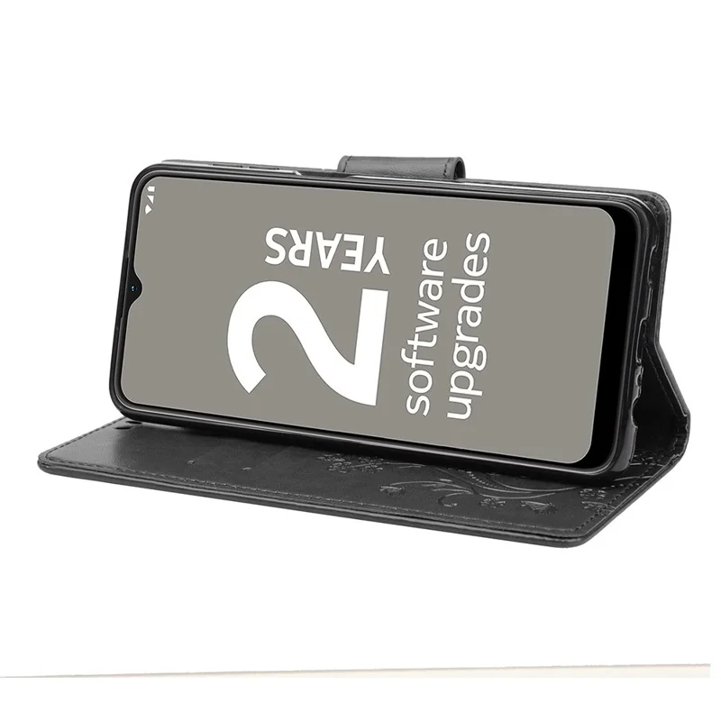 Butterflies Imprinted Wallet Phone Case for Nokia G21 Shockproof Folio Flip Cover Stylish Leather Phone Shell with Stand - Black