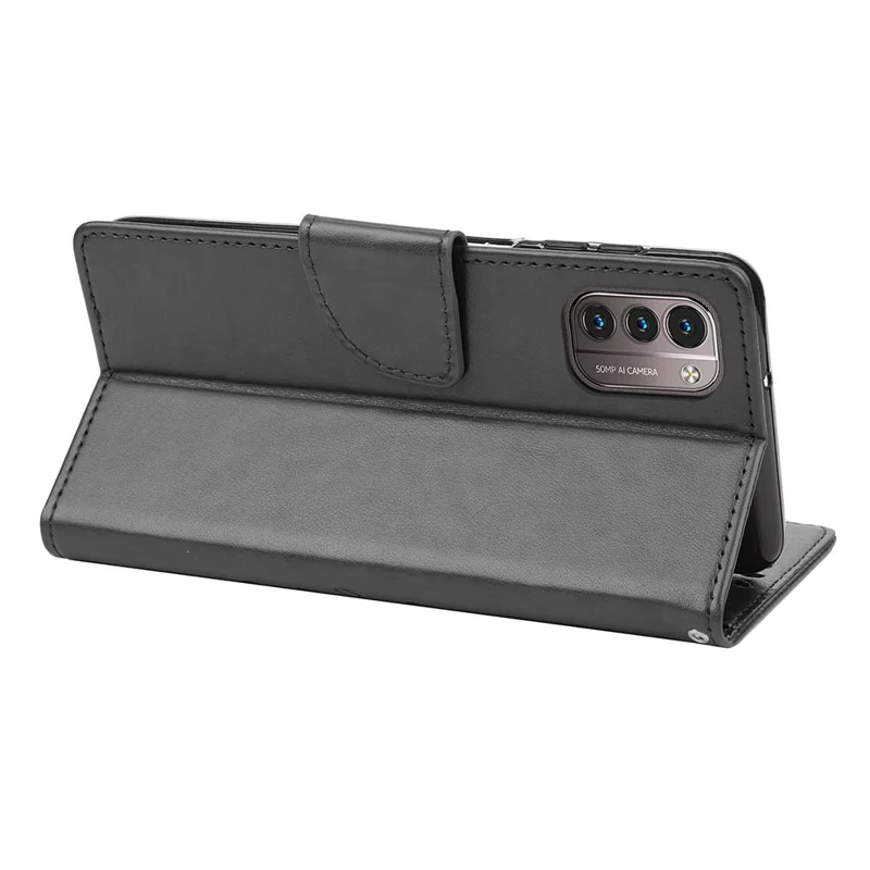 Butterflies Imprinted Wallet Phone Case for Nokia G21 Shockproof Folio Flip Cover Stylish Leather Phone Shell with Stand - Black