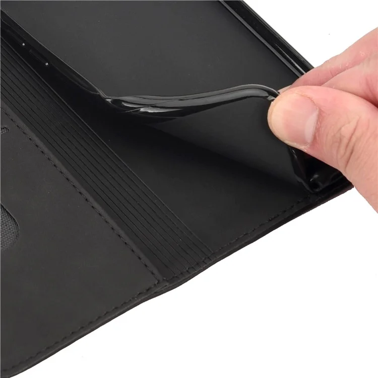 Business Style Wallet Phone Case for Nokia G21 Shockproof Stand Folio Flip Cover Splicing Leather Shell with Wallet - Black