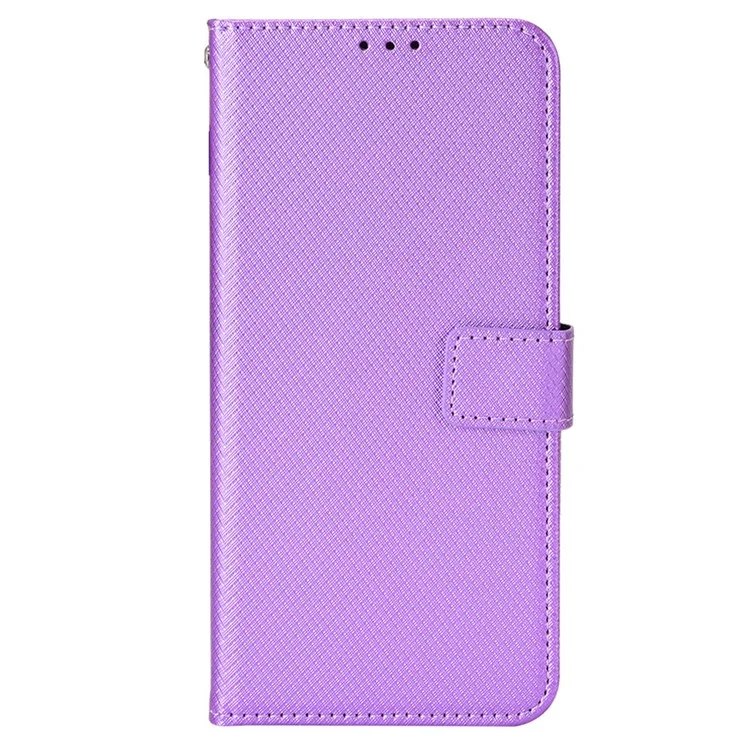 Per Nokia 5.4 Supporto per visualizzazione Custodia in pelle Texture a diamante Guscio TPU Flip Wallet Phone Cover con cinturino - Viola