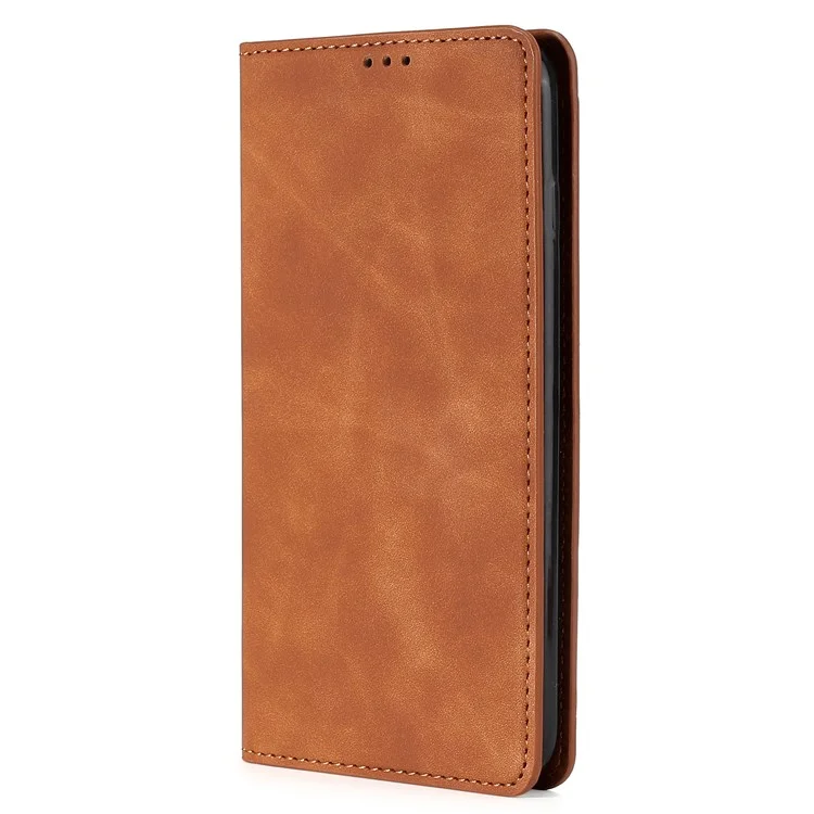 Phone Case for Google Pixel 7 5G Shockproof Folio Flip Cover PU Leather Protective Case with Stand - Light Brown