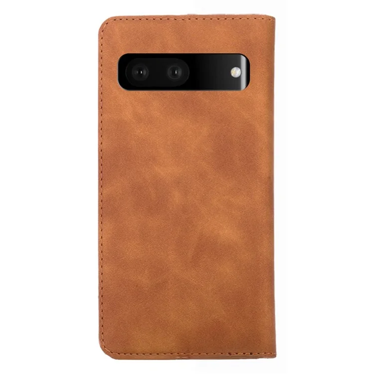 Phone Case for Google Pixel 7 5G Shockproof Folio Flip Cover PU Leather Protective Case with Stand - Light Brown