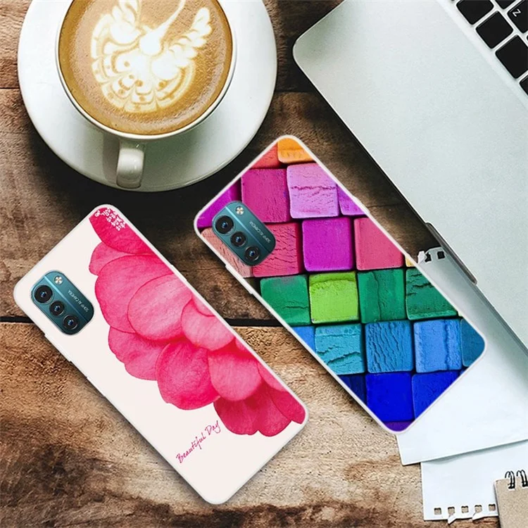 Für Nokia G21/G11 Musterdruckweiche TPU-Handyhülle Anti-Scratch Protective Back Cover - Blume