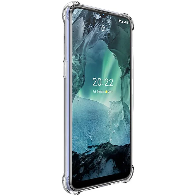 IMAK Airbag Drop-proof Case for Nokia G11/G21, Anti-scratch Wear-resistant Transparent Soft TPU Phone Cover with Screen Film - Transparent