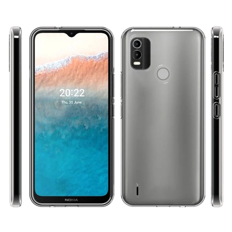 10Pcs/Pack Soft TPU Phone Case for Nokia C21 Plus, Transparent Inner Watermark-Free Durable Anti-Drop Back Cover