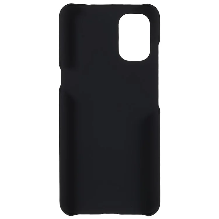 Pour Nokia G21 / G11 Caxe de Protection de Surface Brillante Caoutchoutée Étui de Téléphone Mobile Slim Hard PC - le Noir