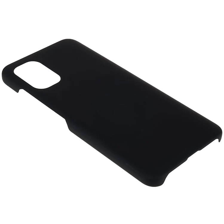 Pour Nokia G21 / G11 Caxe de Protection de Surface Brillante Caoutchoutée Étui de Téléphone Mobile Slim Hard PC - le Noir